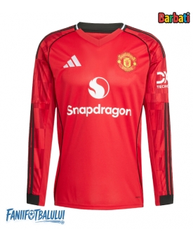Manchester United Tricou Fotbal Replică 2025-26 Barbati Acasa Mâneci Lungi